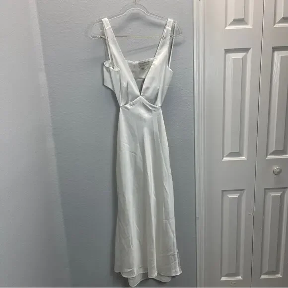 sachin & babi sierra satin midi dress Anthropologie Sachin & Babi Sierra V-Neck